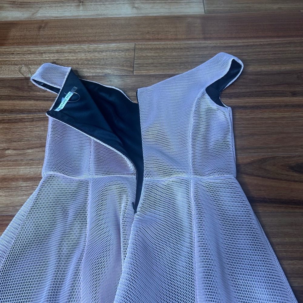 Mustard Seed Pink‎ mesh Off Shoulder Fit & Flare Party Dress - Size S - Picture 11 of 12